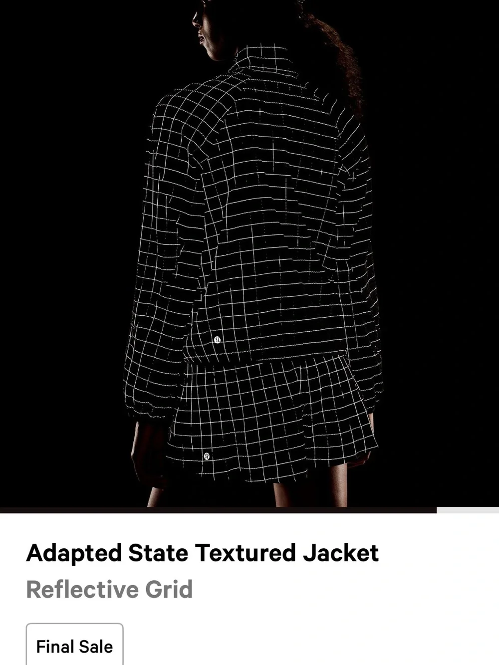 Reflective Lululemon Jacket - Size 8 Women's Lightweight Coat